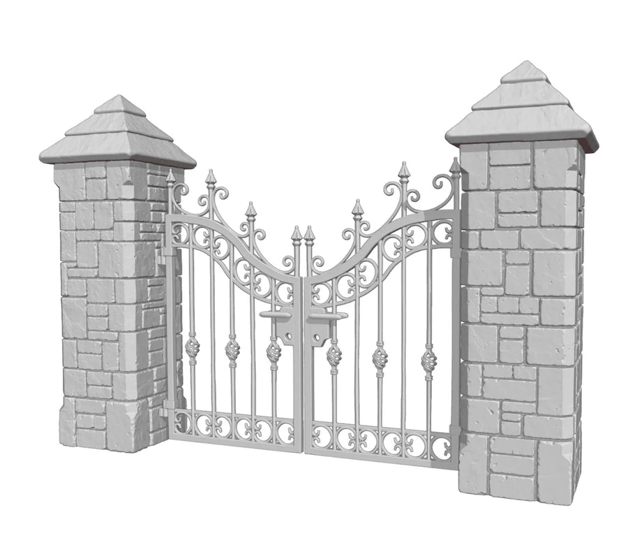 Wrought Iron Gate 01 1/35 Resin 3D Print Kit - resin model view 5