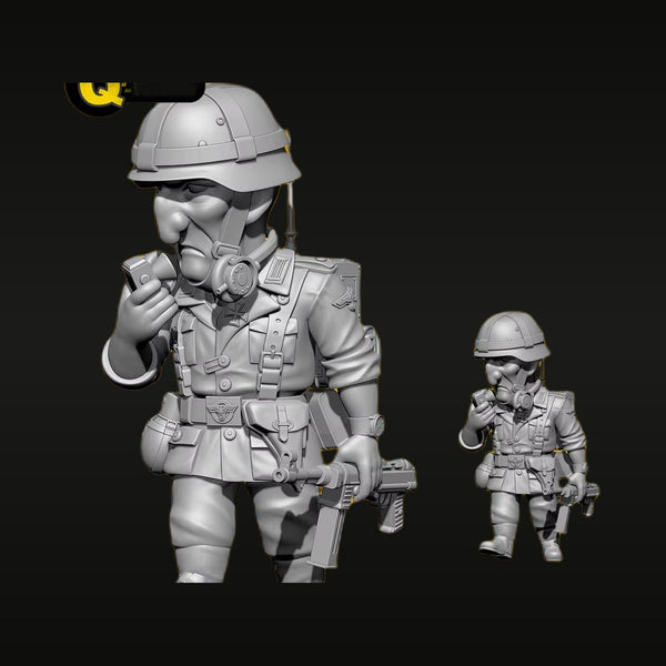 WWII German Wehrmacht Soldiers with MP40 1/32 Resin Figure Set
