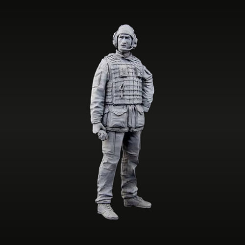 Modern US Army Soldier with Body Armor 1/35 Resin Figure