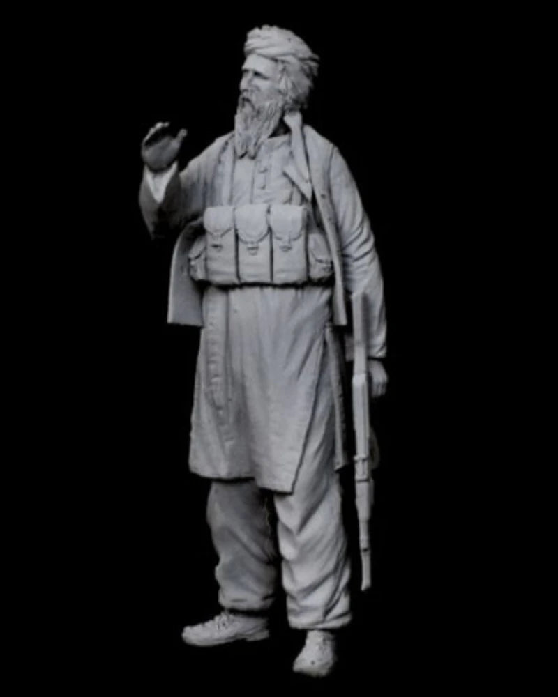 Historical Afghan Warrior with Rifle Turban 1/35 Resin Figure Kit - unpainted resin model kit