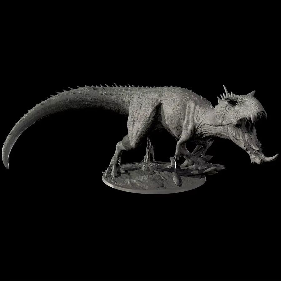 Indominus Rex Jurassic World Dinosaur with Diorama Base 70mm Resin Figure Kit - resin model view 2