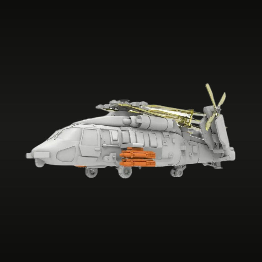 Modern MH-60S/R Seahawk Military Helicopter 1/700 Resin Aircraft Kit - unpainted resin model kit