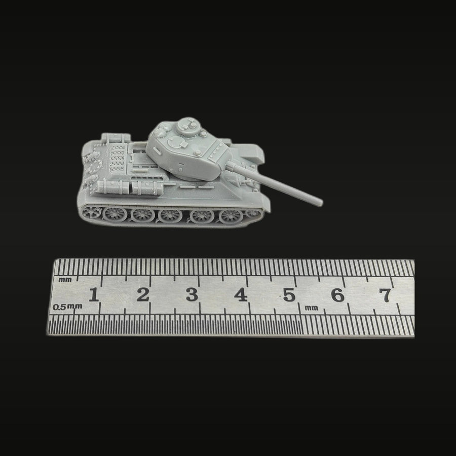 WWII Soviet T-34-85 Medium Tank 1/144 Resin Vehicle Kit - unpainted resin model kit