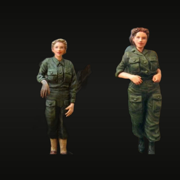 WWII US Army Female Soldiers Set 1/35 Scale Resin Figure Kit