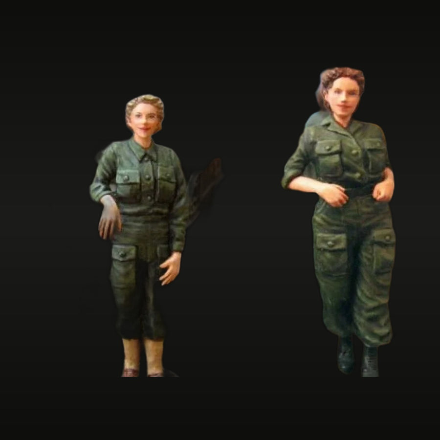 WWII US Army Female Soldiers Set 1/35 Scale Resin Figure Kit - unpainted resin model kit