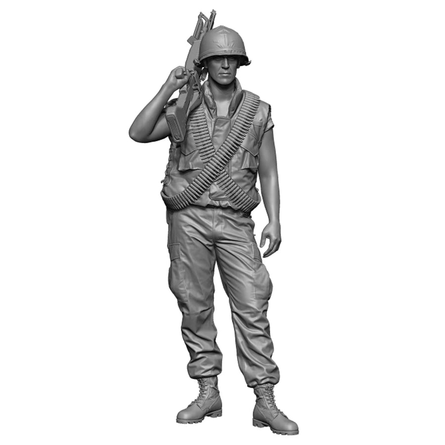 1/35 World War II US Soldier, Vietnam War, Resin Model Figure Soldier, WWII Military Themes, Unassembled and Unpainted Kit