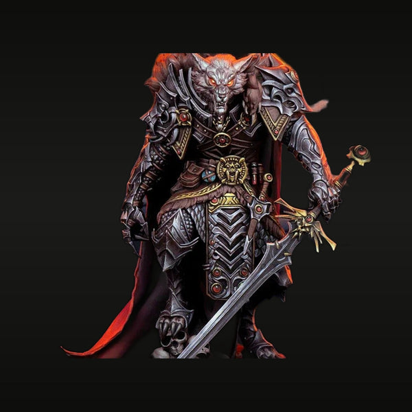 Demon Warlord with Flaming Sword 1/24 Resin Figure Kit
