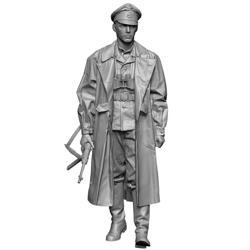 WWI German Officer with Pickelhaube & Greatcoat 1/35 Resin Figure Kit - resin model view 3