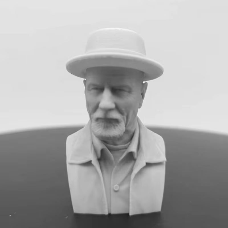 Modern Male Character Bust Goatee Beard 55mm Resin Kit - resin model view 2