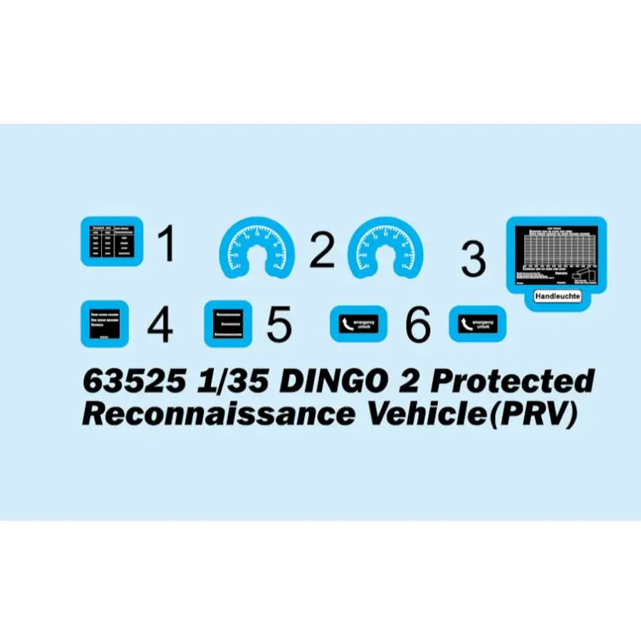 Trumpeter 1:35 Dingo 2 Reconnaissance Vehicle（Prv）63525 Assembly Model Kit