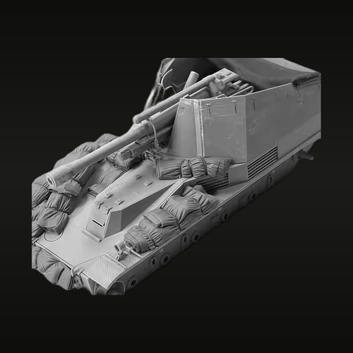 Self-Propelled Gun with Wrapped Tarp Details Resin Model Kit 1/35