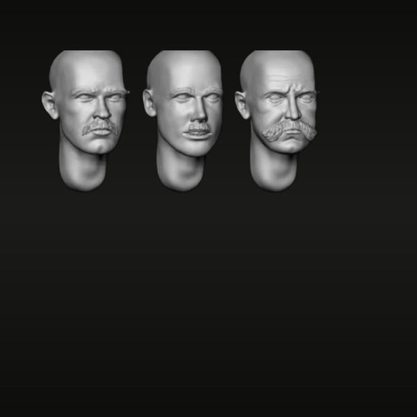 Male Head Variants Replacement Parts Resin 1/35 Scale Figure Kit