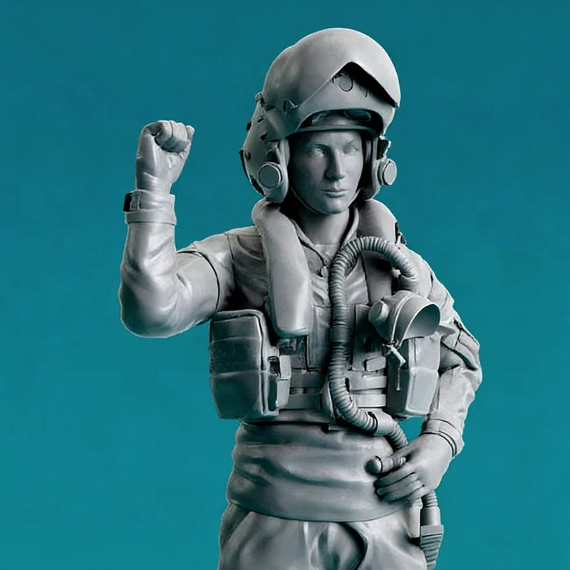 Retro Astronaut Pilot 1/32 Scale Resin Figure Kit - resin model view 3