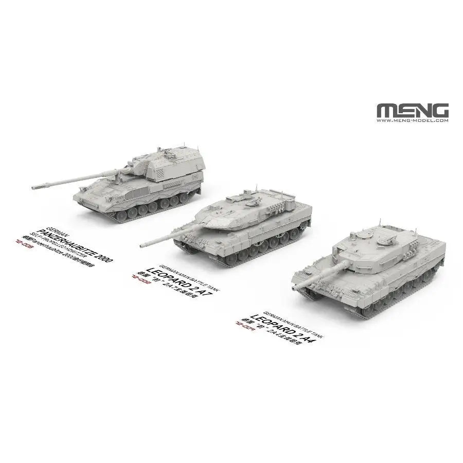 72-009 1:72 Leopard 2 A4 Howitzer German Main Battle Custom Collectible Children Toy Birthday Gift by MENG MODEL Assembly Kit