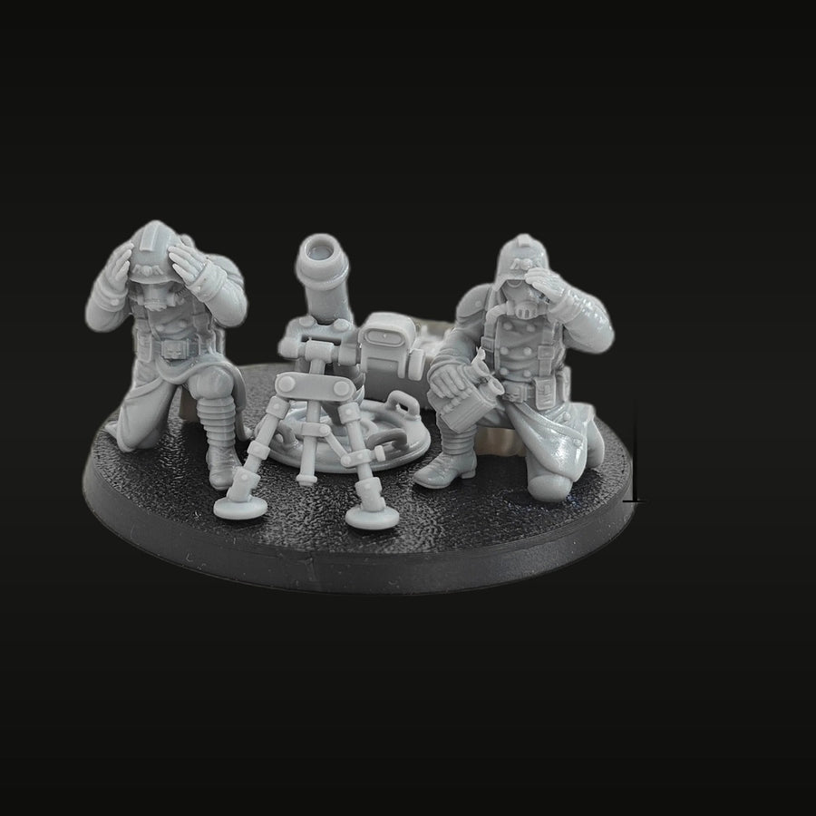 WWII US Mortar Crew Team 1/35 Scale Resin Diorama Set - unpainted resin model kit