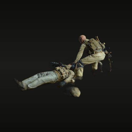 Modern Tactical Soldier Casualty Evacuation 1/35 Resin Figure Kit