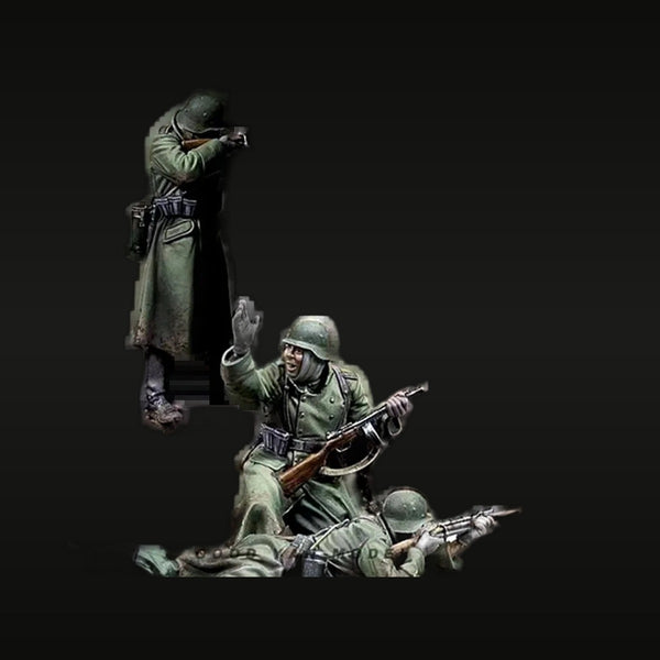 WWII Soviet Infantry Combat Set 3 Figures 1/35 Resin Kit