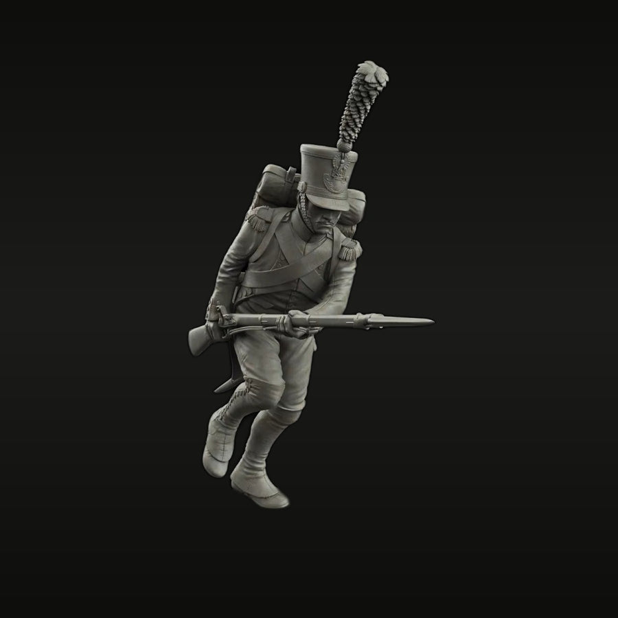 Napoleonic French Line Grenadier Officer 75mm Resin Bust Kit - unpainted resin model kit