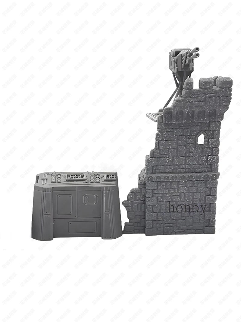 Sci-Fi Military Bunker Stronghold Modular Terrain Resin Diorama Kit - resin model view 4