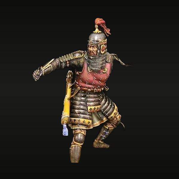 Medieval Byzantine or Eastern European Warrior in Lamellar Armor Dynamic Pose 54mm Resin Figure Kit