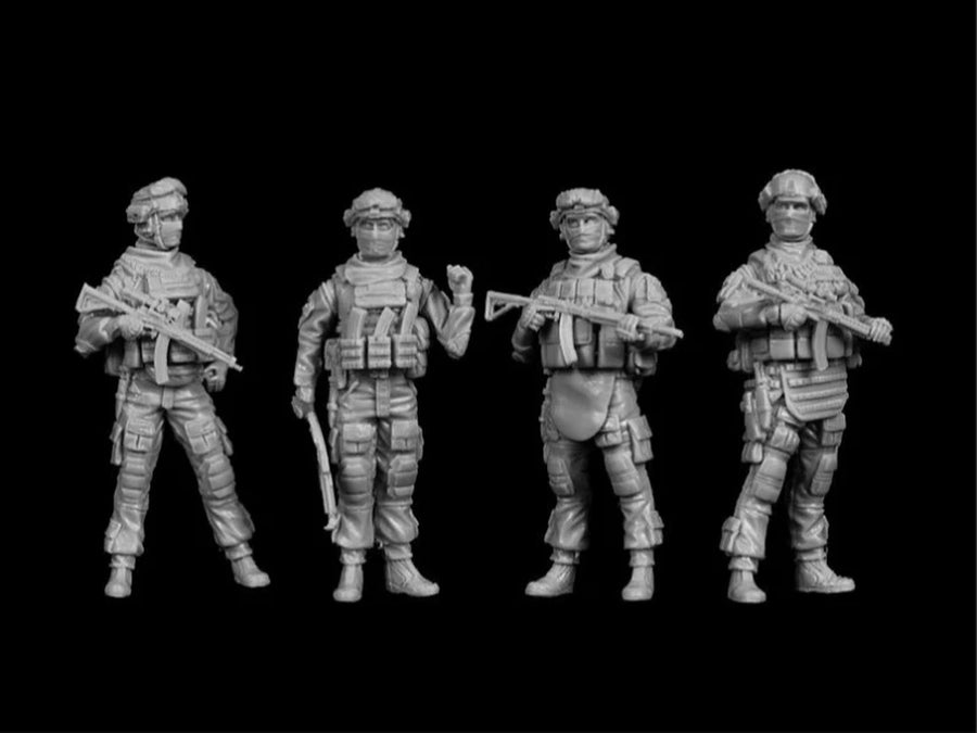 Modern Tactical Infantry Squad with Body Armor 1/35 Resin Figure Set - resin model view 2