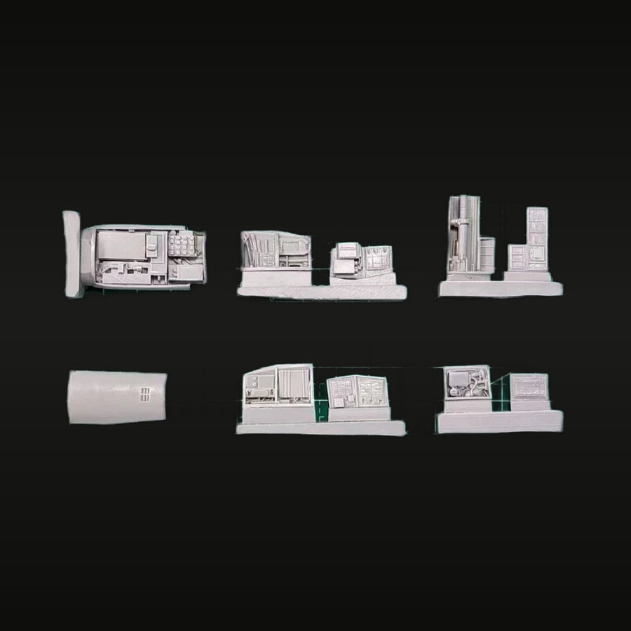 Military Vehicle Interior Detail Parts Set Resin Kit - unpainted resin model kit