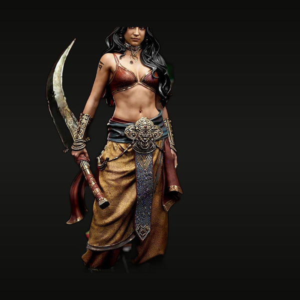 Desert Warrior Princess with Curved Sword 38mm Resin Figure