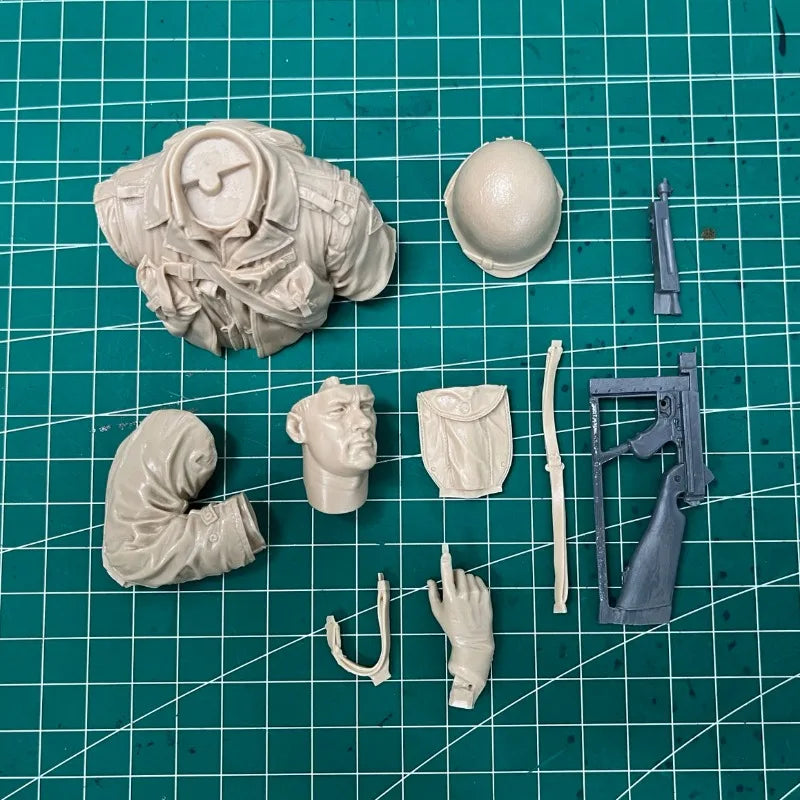 1/10 Scale Resin Bust Assembled Model Kit US 2Nd Ranger Battalion Soldier Normandy Military Miniature Unassembled and Unpainted