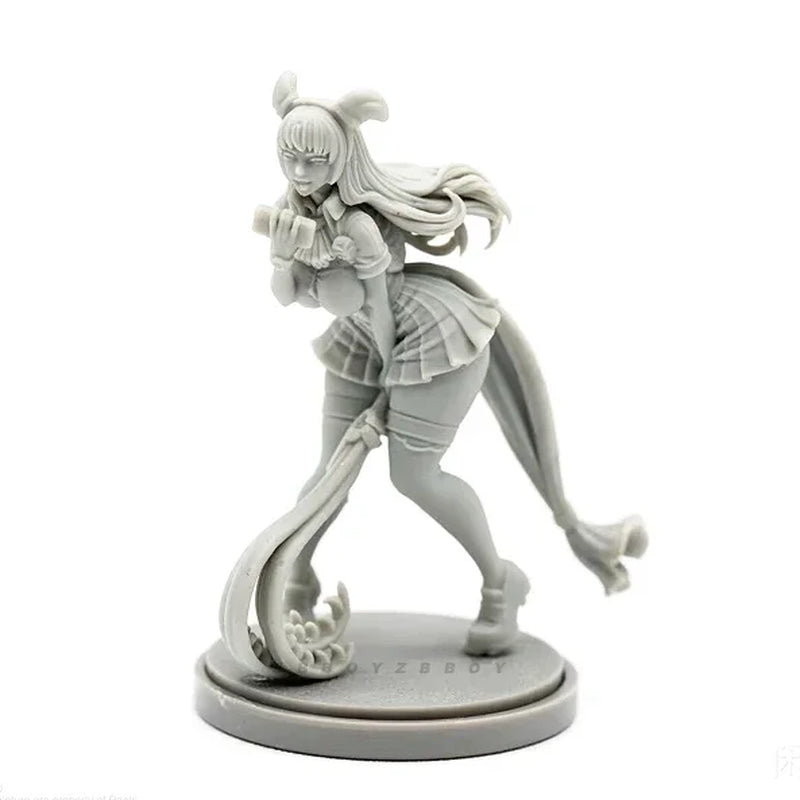 Pink-Haired Anime Schoolgirl with Bunny Ears 38mm Resin Figure - resin model view 2