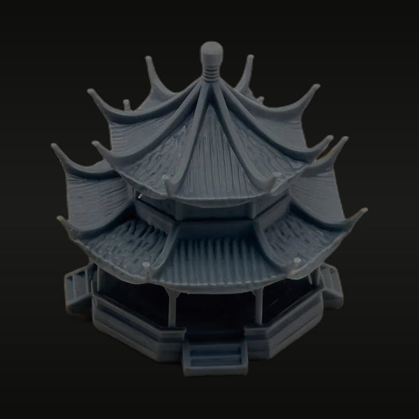 Asian Octagonal Pavilion Architectural Resin Terrain Diorama Kit
