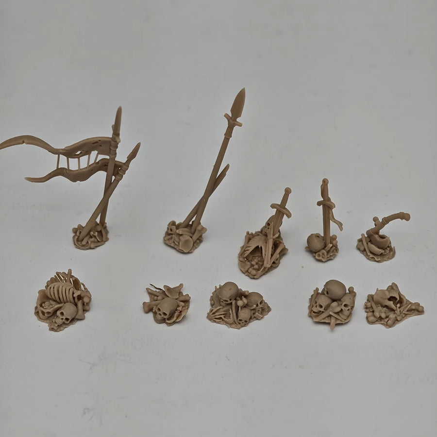 Fantasy Undead Terrain Diorama Multi-Part Spiky Ruin 1/35 Resin Kit - resin model view 4