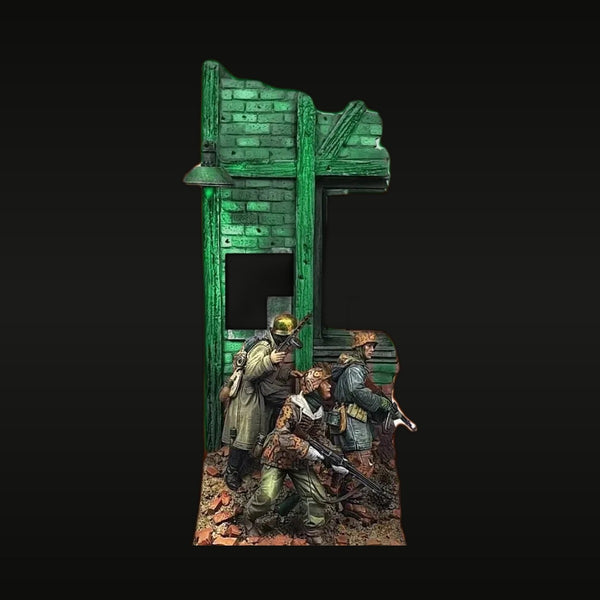 WWII German Soldiers Urban Ruins Diorama 1/35 Resin Figure Set