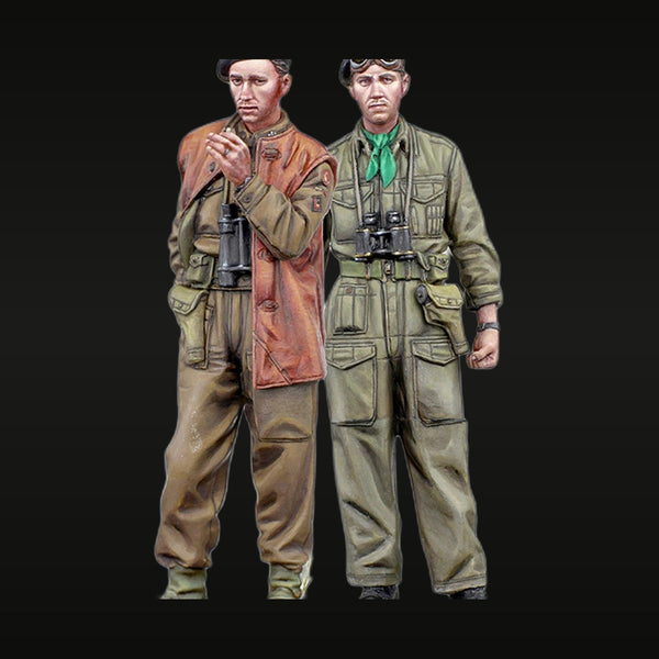 WWII British Tank Officers Desert North Africa 1/35 Resin Figure Set