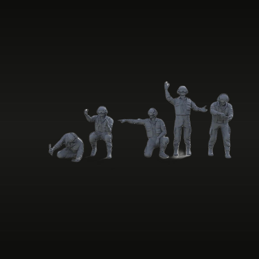 Modern Russian Infantry Combat Team Five Figures 1/35 Resin Kit - unpainted resin model kit