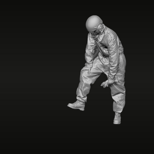 Modern Bundeswehr Soldier with M4 Carbine Running 1/35 Resin Figure Kit