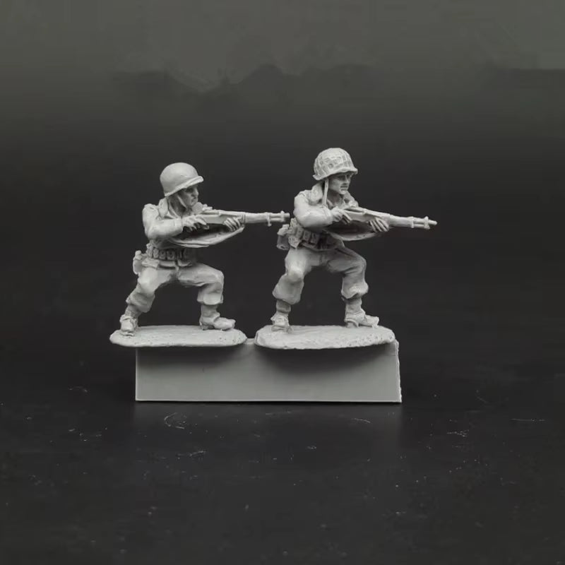 1/72 Die-Casting Resin Figure Model Kit US Infantry Combat Squad 12 Figure DIY Miniature Toys Unassembled and Unpainted