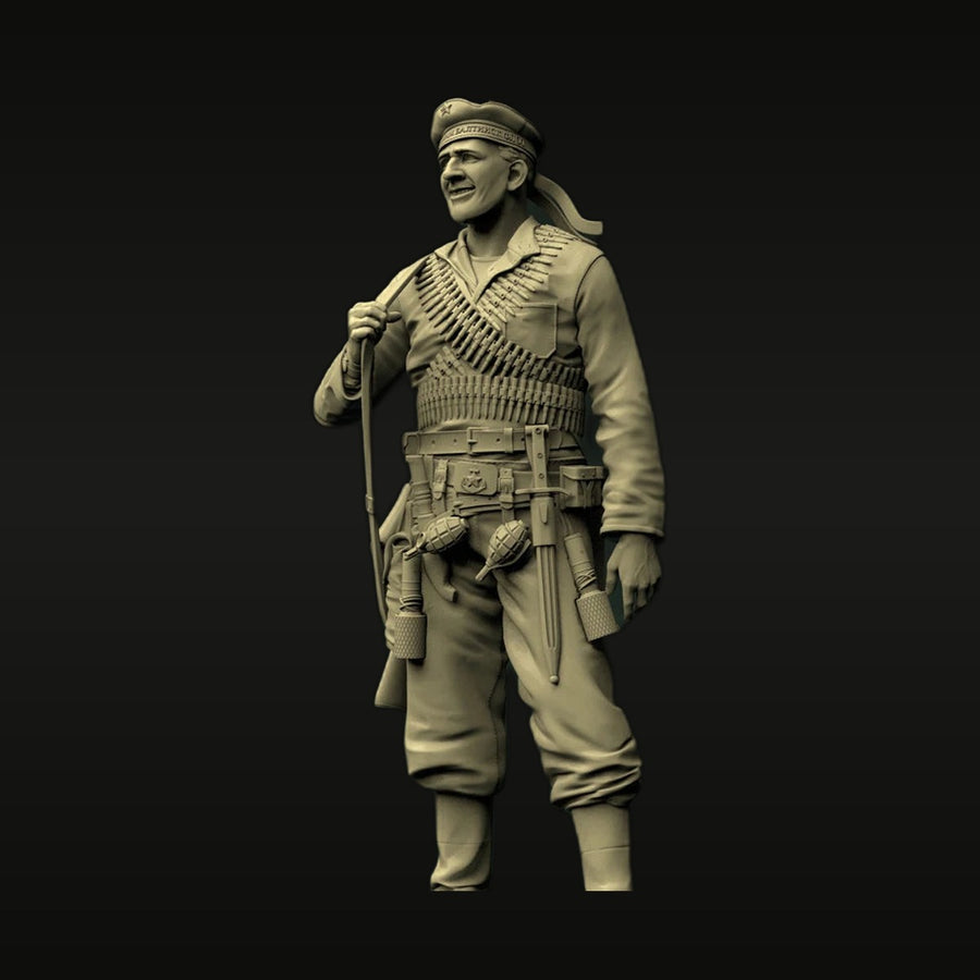 WWII British Tropical Soldier with Rifle & Bandolier 1/35 Resin Figure - unpainted resin model kit