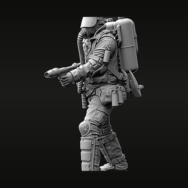 Sci-Fi Combat Trooper with Jetpack and Assault Rifle 1/35 Resin Figure Kit
