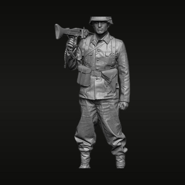 WWII German Submachine Gunner Normandy 1/35 Resin Figure Kit