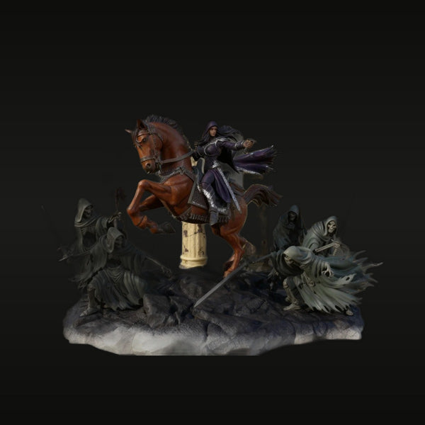 Fantasy Dark Knight Mounted Diorama Set 38mm Resin Kit