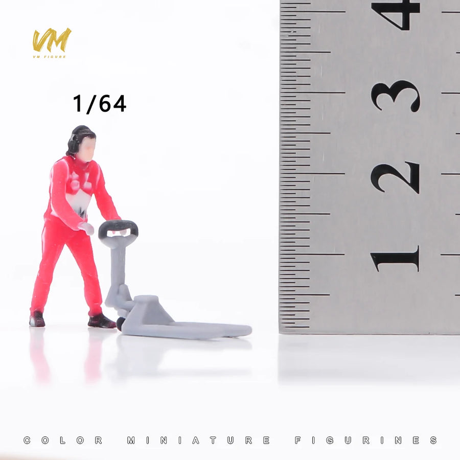 Miniature Figure 1/64 Scale Racing Driver Set 3D Print Diorama Mini Doll Model Props for Car Model Creative Decor Crafts