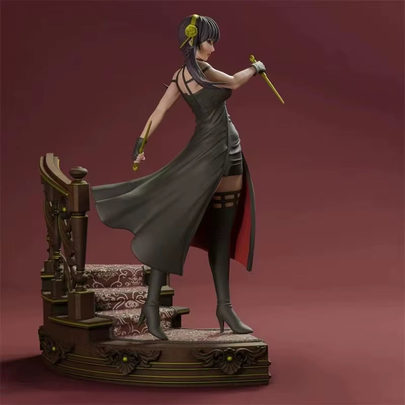 1/24 Scale Cute Female Assassin Resin Figure Assembled Model Kit Fantasy Miniature Hobby Unassembled and Unpainted 3D Printing