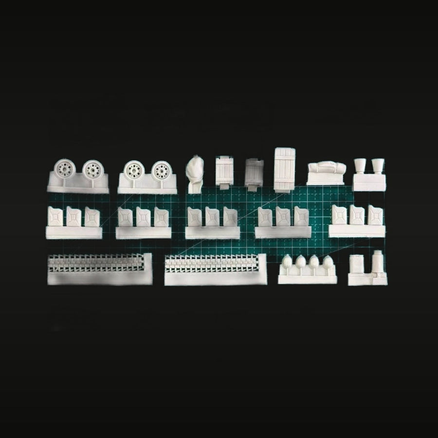 WWII German StuG III Ausf. G Stowage Set 1/48 Resin Accessory Kit - unpainted resin model kit