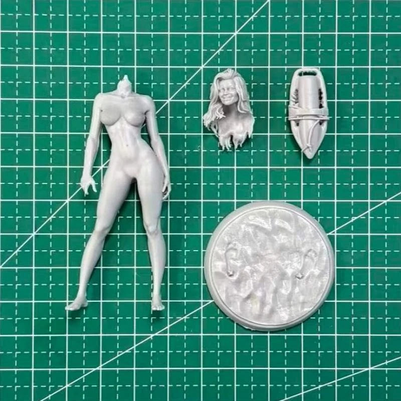 1/24 Scale Diecast Resin Figure Model Kit Beautiful Woman Beach Lifeguard NSFW Miniature Toys Unassembled Unpainted DIY Diorama