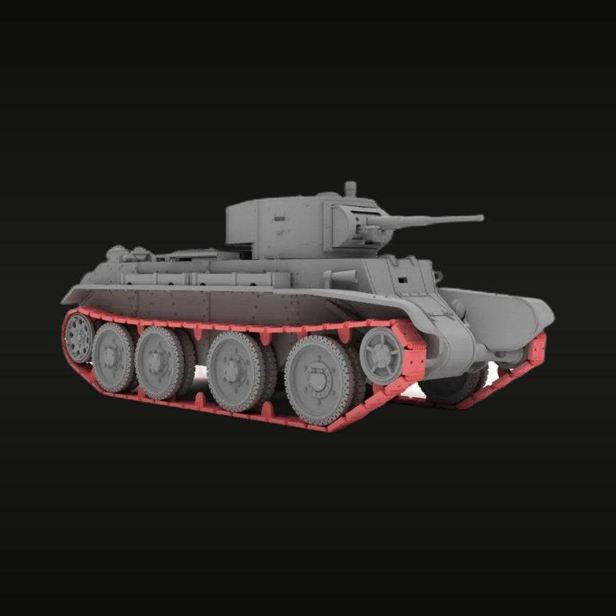 WWII Soviet BT-7 Fast Tank 1/72 Resin Vehicle Kit - unpainted resin model kit
