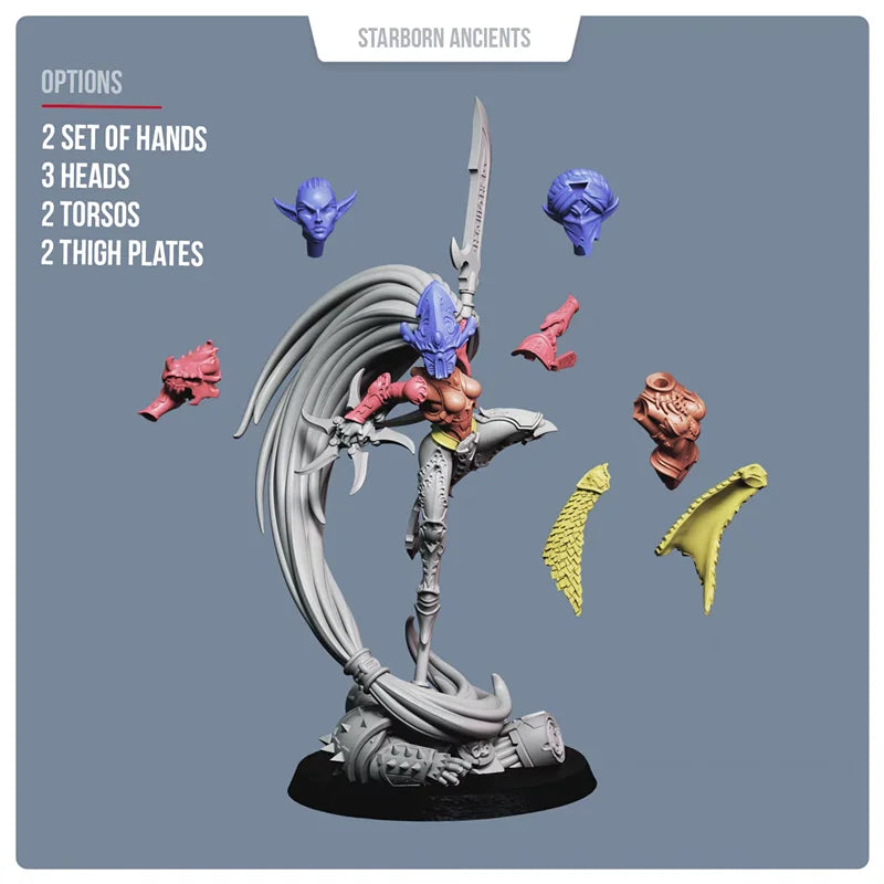 Wargame Resin Kit 28516 Artel W Miniatures Red Witch Voidstalker Prime Collectible Unassembled Sculpture for Hobbyists