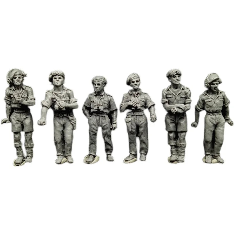 WWII British Tropical Infantry Set 6 Figures 1/72 Resin Kit - resin model view 3