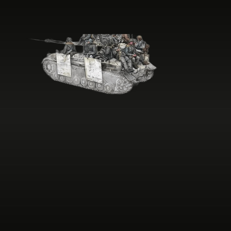 WWII German StuG III/IV with Panzergrenadiers 1/35 Diorama Kit - unpainted resin model kit