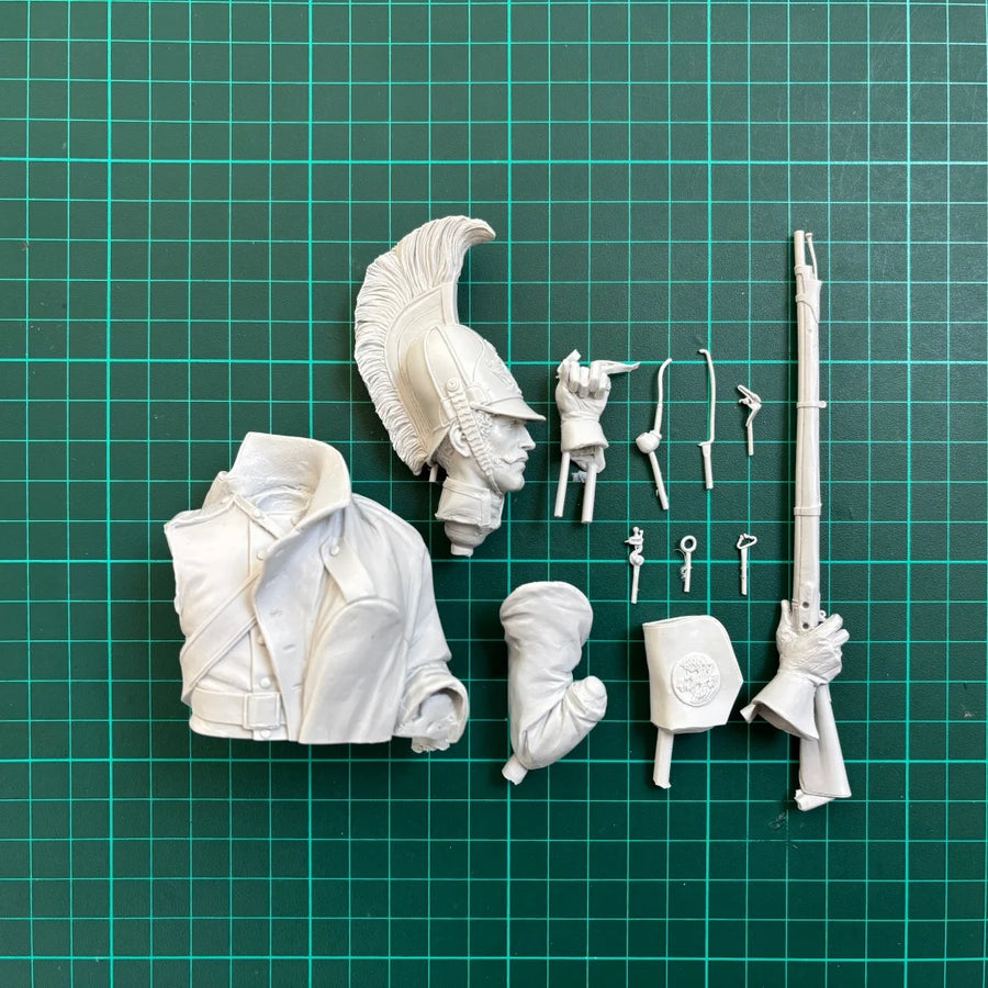 1/10 Scale Resin Unpainted Model Kit, Military Theme, Bust of a Dragoon Soldier, Unassembled and Unpainted GK