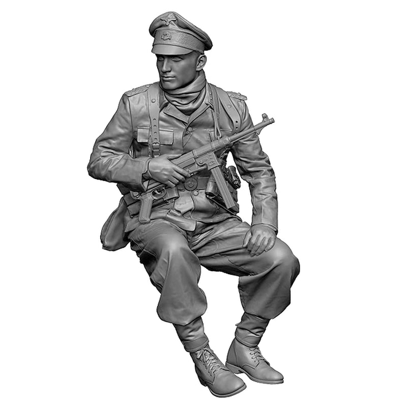 WWII Soviet Red Army Soldier with PPSh-41 SMG 1/35 Resin Figure Kit - resin model view 2